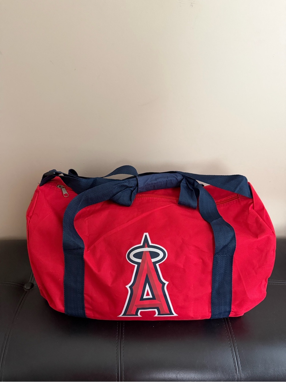 Los Angeles Angels Red & Navy Duffle Bag